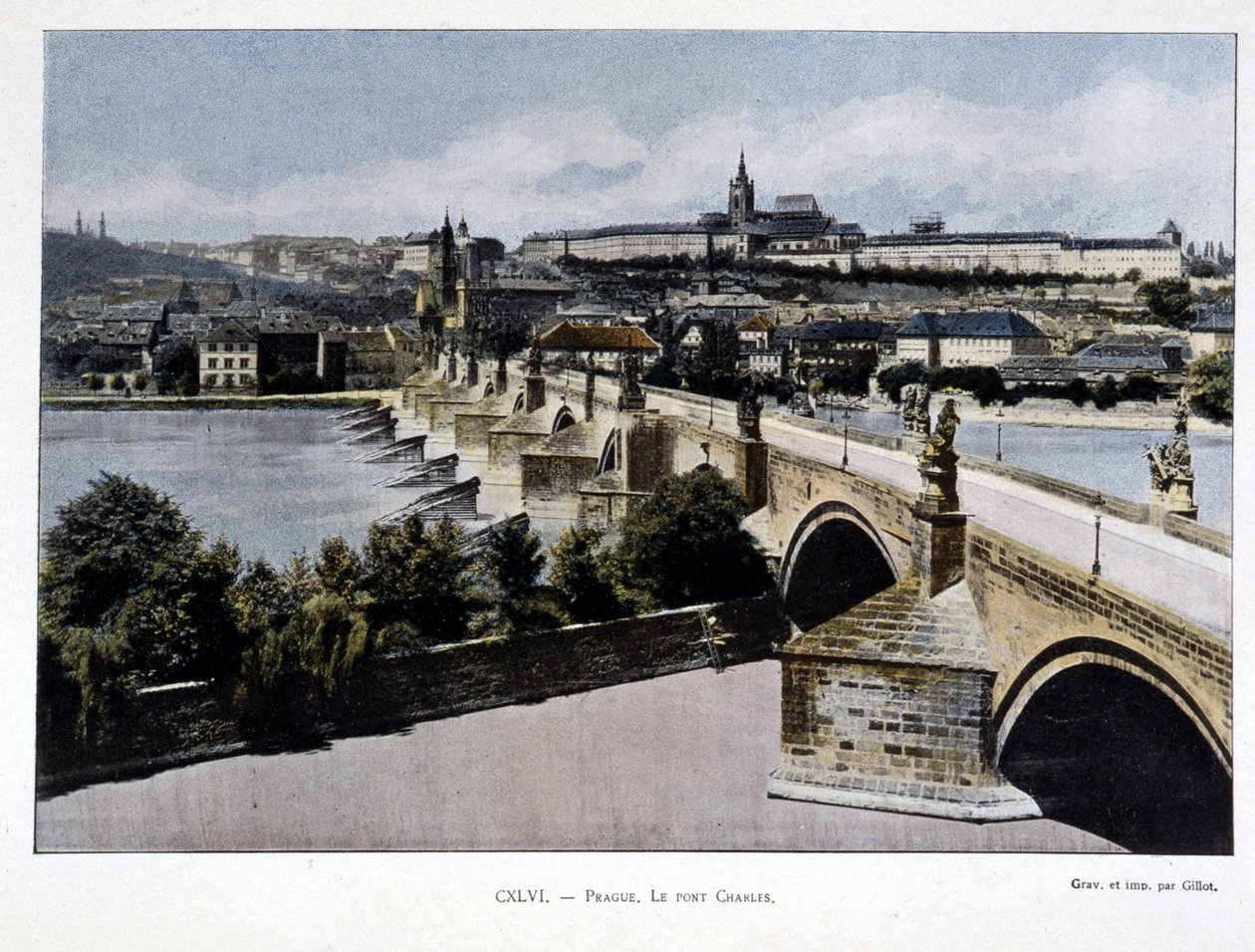 Prága, Károly-híd, 19. század vége alkotó: Unknown artist