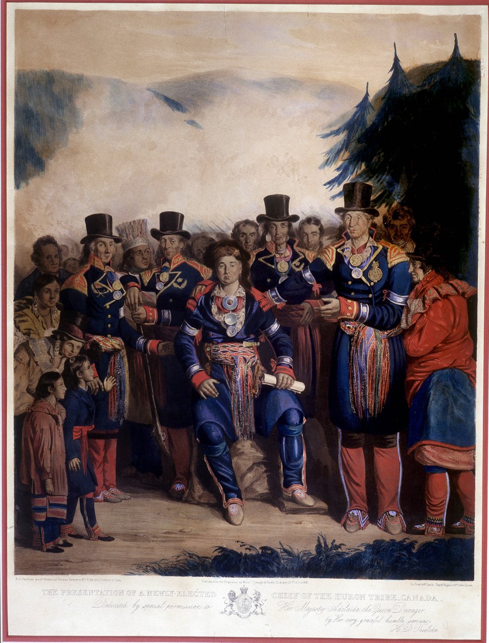 Az újonnan megválasztott huron törzs bemutatása alkotó: Unknown artist