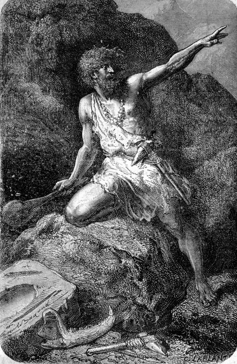 A rénszarvas-kor (felső paleolitikum) ősembere. alkotó: Unknown artist