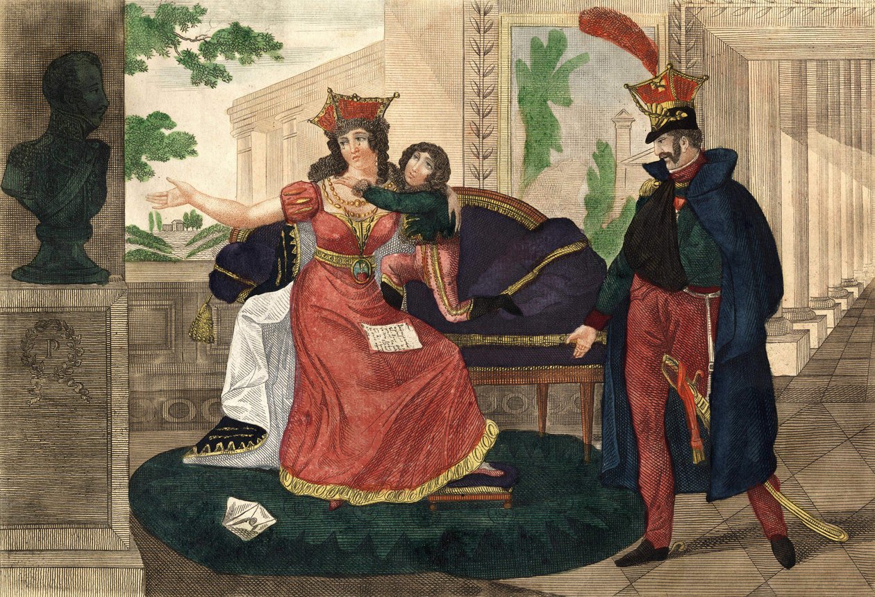 Poniatowski hercegnő értesül férje haláláról – Az idő metszése alkotó: Unknown artist