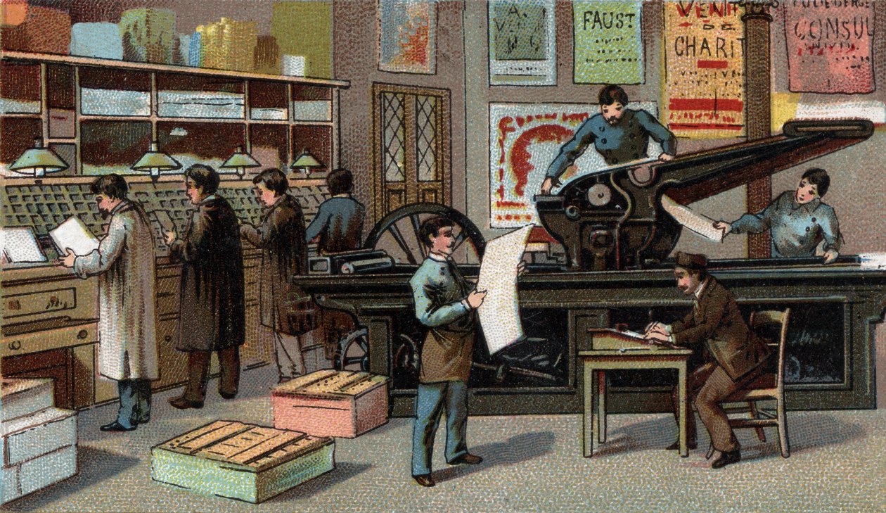 Nyomtatás Franciaországban a XIX. század végi kromolitográfiája alkotó: Unknown artist