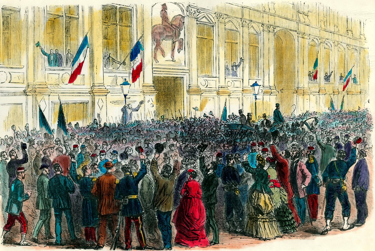 A Harmadik Köztársaság kikiáltása a párizsi városházán szeptember 4-én alkotó: Unknown artist