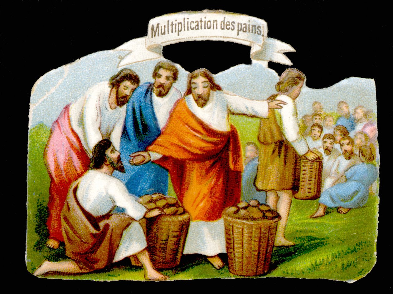 A kenyerek szaporítása. 19. századi kromolitográfia alkotó: Unknown artist