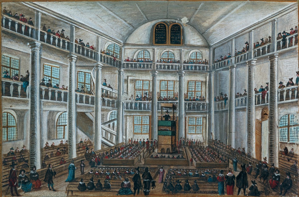 Charenton protestáns temploma, a Barátok könyvéből, Spira alkotó: Unknown artist