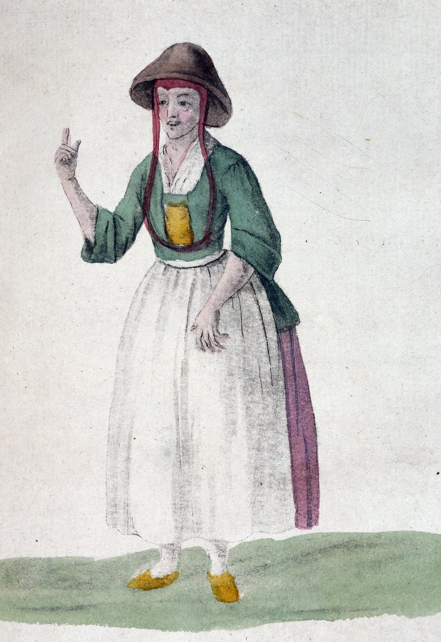 Quaker nő - rajz, deb. 19. század alkotó: Unknown artist