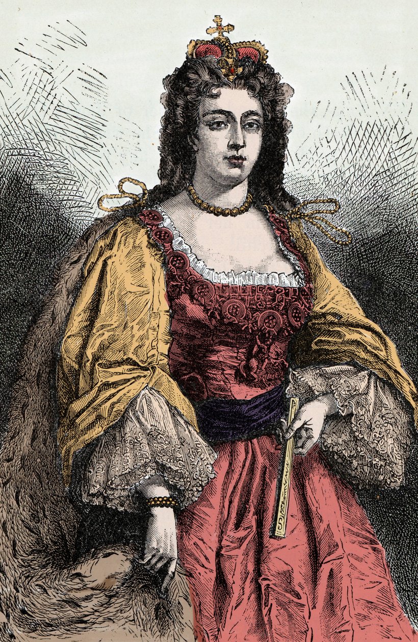 Anna királynő – Anne Stuart (1665-1714), Anglia, Írország és Skócia királynő portréja – alkotó: Unknown artist