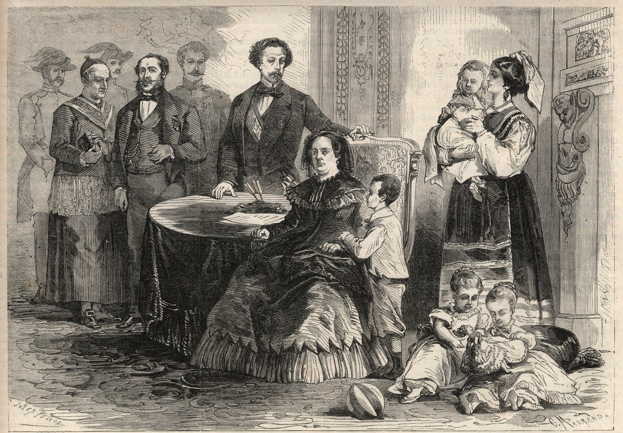 II. Izabella spanyol királynő (Bourbon Izabella) (1830-1904) és Assisi Francois Bourbon vagy I. Francois spanyol (1822-1902) a szeptemberi forradalom (Gloriosa) után a franciaországi Pau kastélyban keresett menedéket gyermekeikkel . Gyermekeik között alkotó: Unknown artist