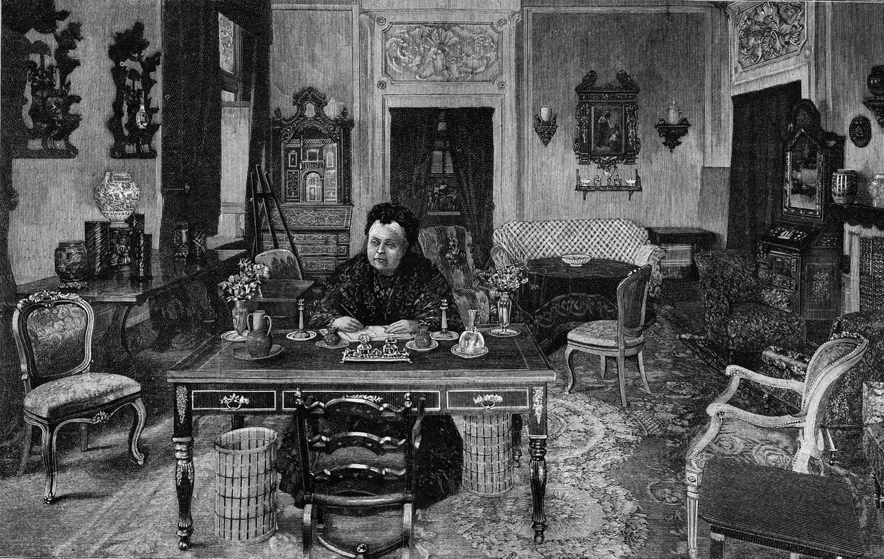 Viktória angol királynő a firenzei Villa Palmieriben 1893-ban. alkotó: Unknown artist