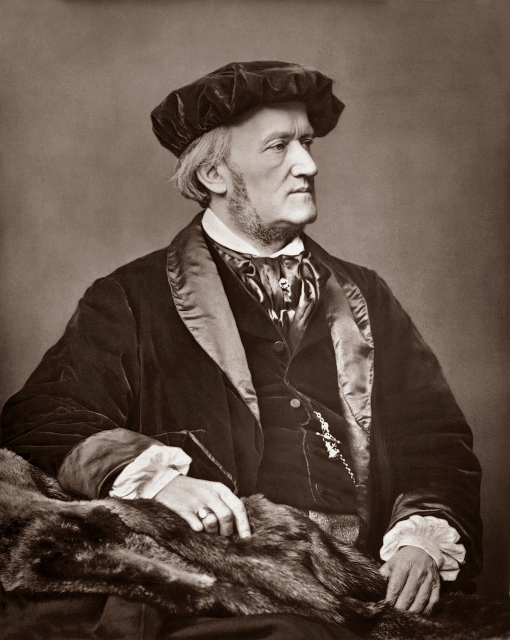 RICHARD WAGNER (1813-1883) német zeneszerző. Portré fotó alkotó: Unknown artist