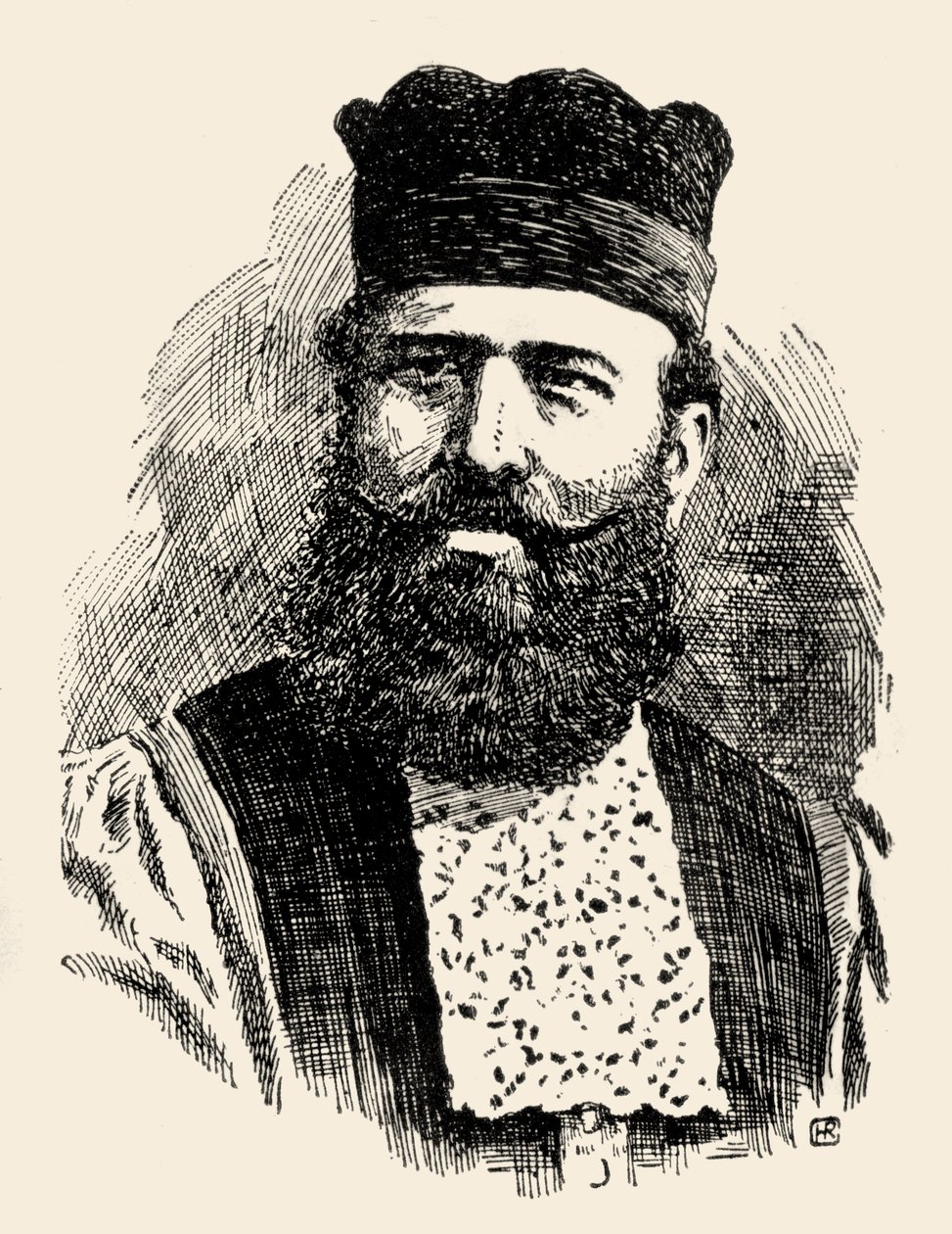 Benjamin Artom rabbi volt a nagy-britanniai spanyol és portugál zsidók hahámja. alkotó: Unknown artist