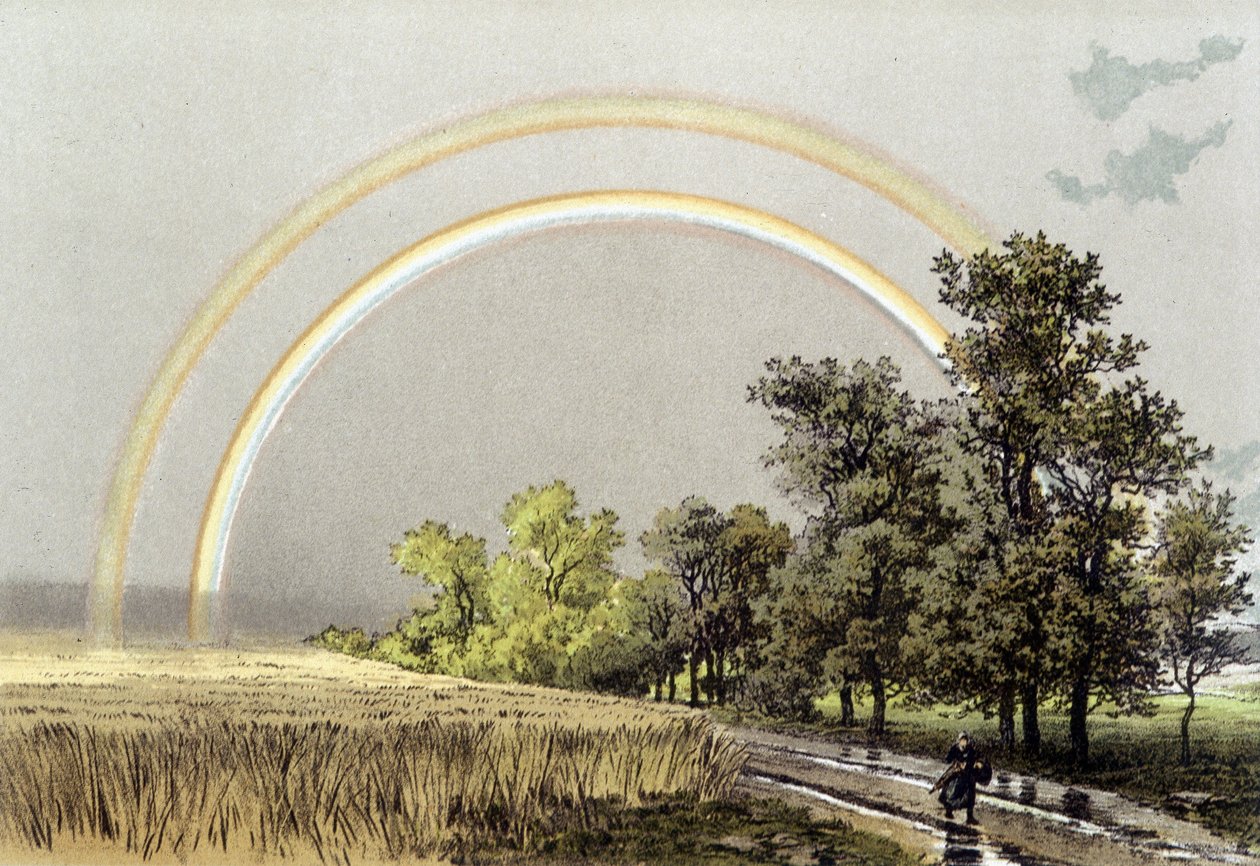 Szivárvány - in "" A légkör: a természet nagy jelenségeinek leírása" Camille Flammarion alkotó: Unknown artist