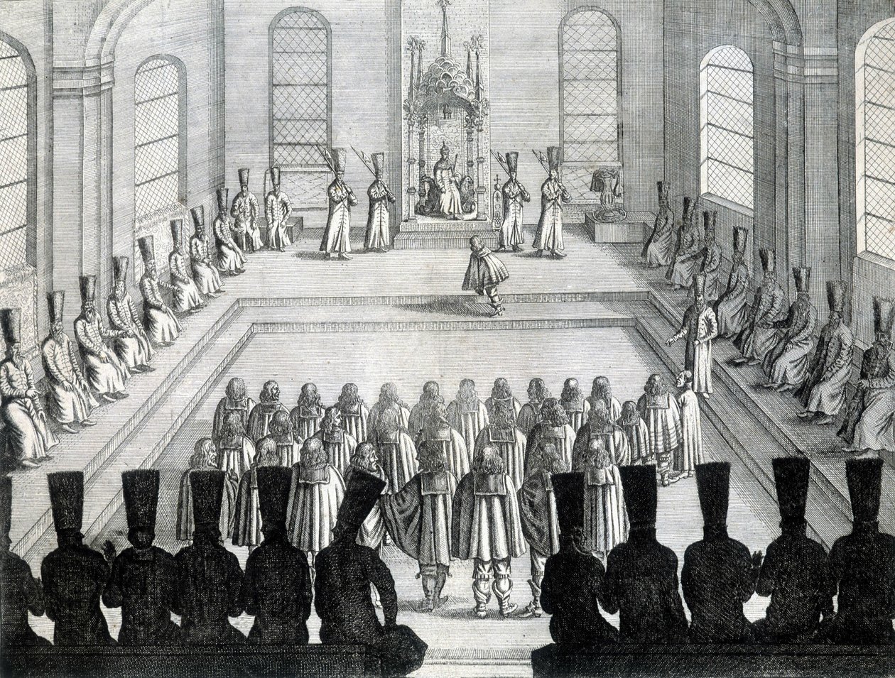 Holstein (Németország) nagyköveteinek fogadása Moszkvában 1632-ben. alkotó: Unknown artist