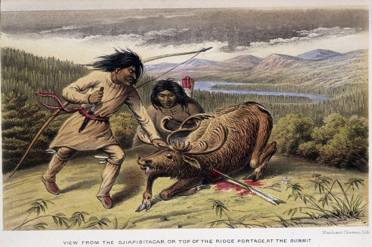 Rénszarvasvadász indiánok – Hind, London „A Labrador-félsziget felfedezése” című filmjében alkotó: Unknown artist