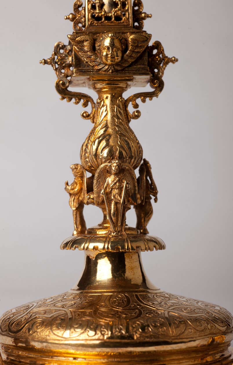 Ereklyetartó kereszt. Fémkovácsolás ékszerekkel. Eredeti apátság (Saint-Amand Tournai, ex-Elnone. XVI. század. Részlet. alkotó: Unknown artist