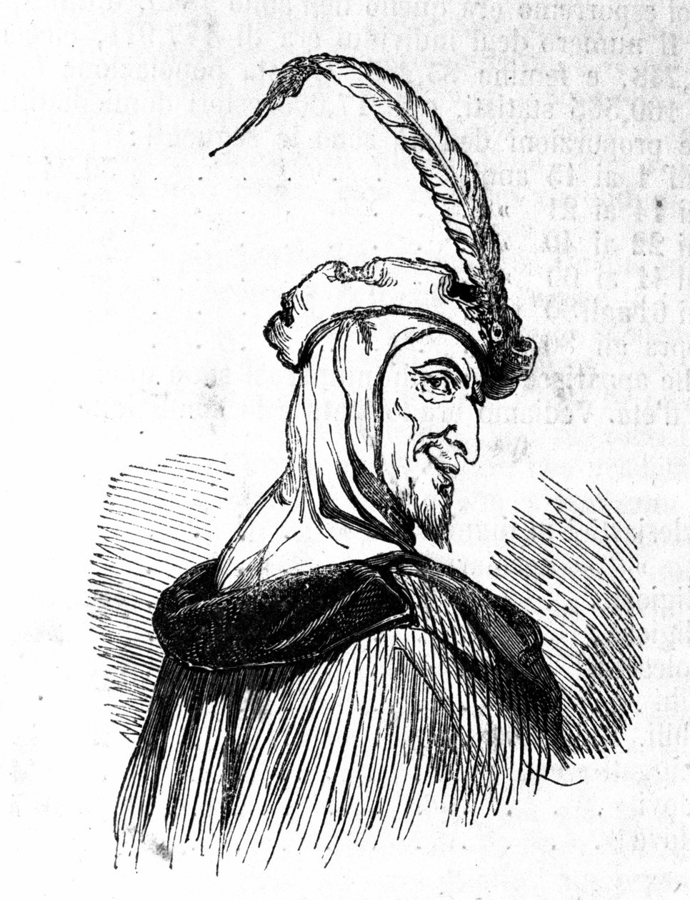 Mefisztó (Mephisto) ábrázolása, a Faust-legenda szereplője. századi metszet alkotó: Unknown artist