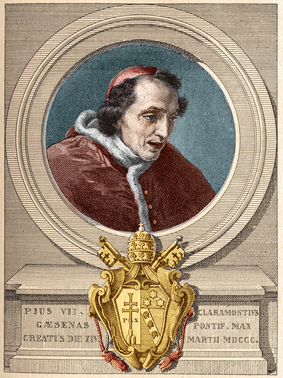 VII. Pius pápa (Pius vagy Pio) (1800-1823) ábrázolása. alkotó: Unknown artist