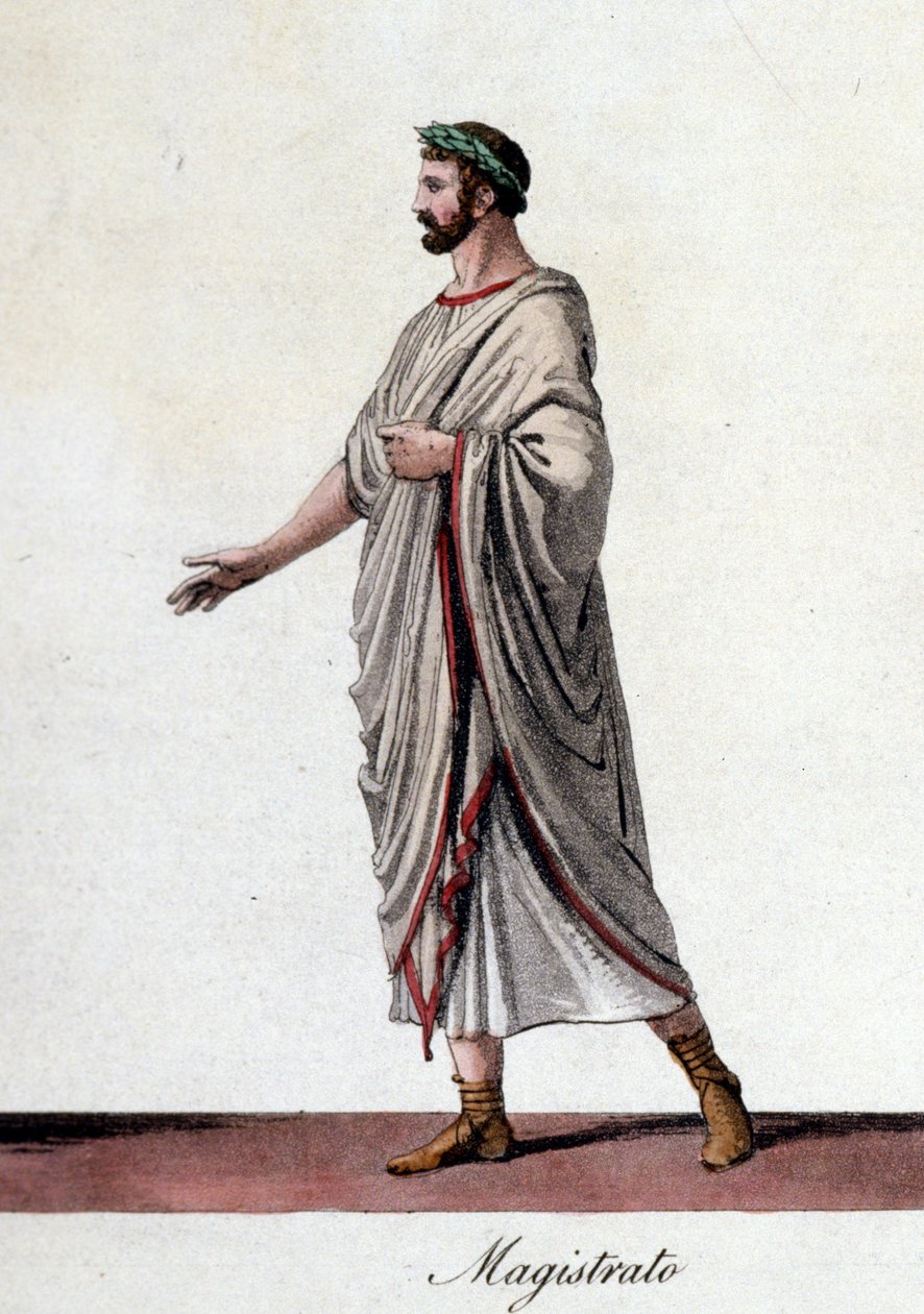 Egy római magisztrátus ábrázolása. század elejéről származó metszet. alkotó: Unknown artist