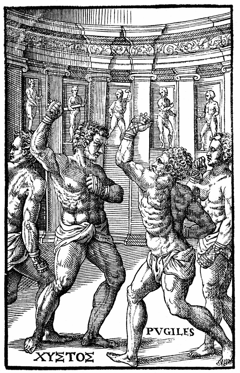 Római birkózók - a "Hieronymi Mercurialis de Arte Gymnastica" című velencei kiadásban alkotó: Unknown artist