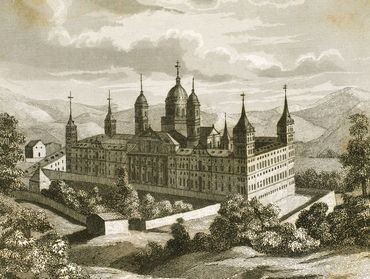 San Lorenzo de El Escorial királyi kolostor, Madrid tartomány, Spanyolország alkotó: Unknown