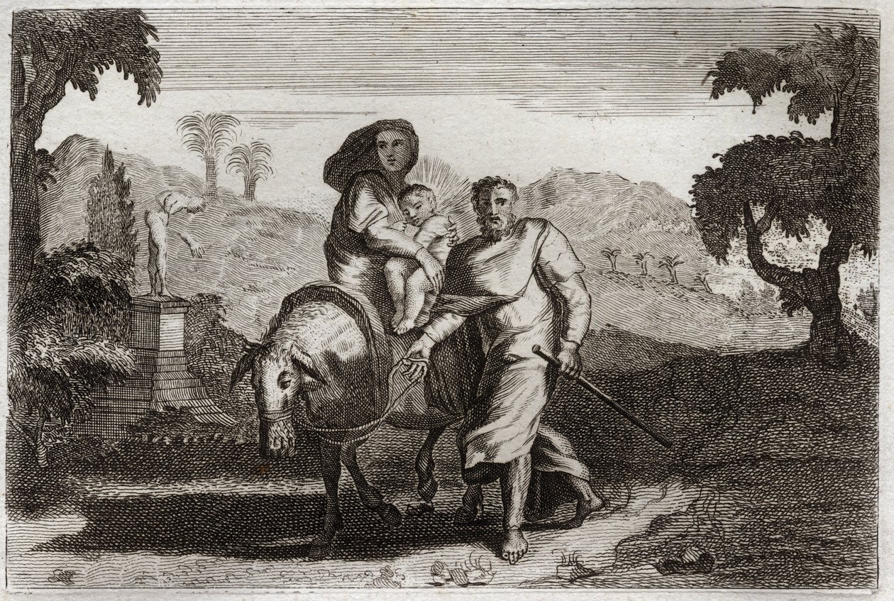 Royaumont Biblia, Újszövetség: Repülés Egyiptomba. alkotó: Unknown artist