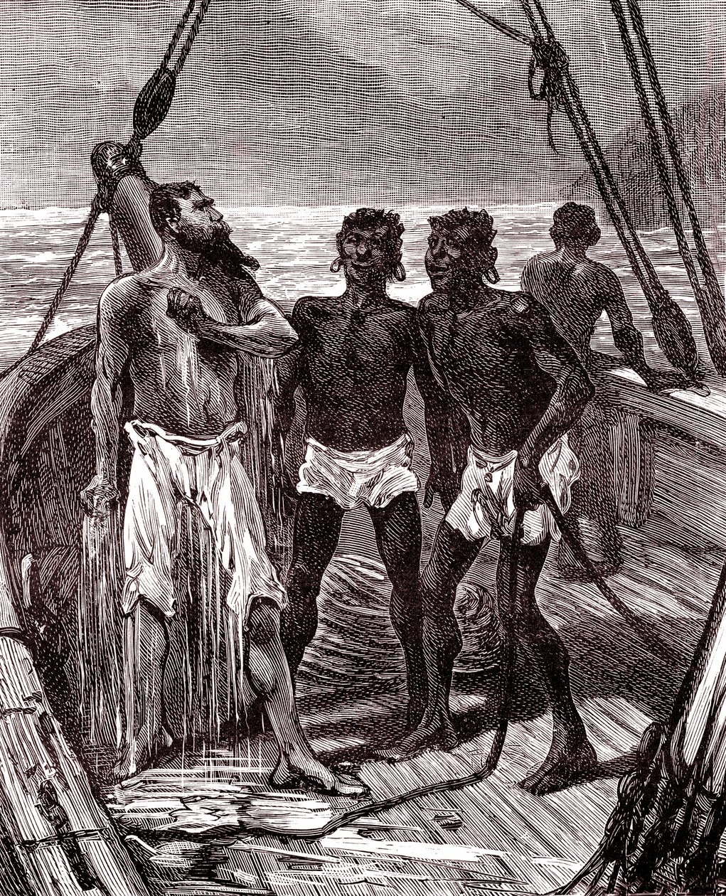 Gumiszállítás a Maroni folyón, Guyana alkotó: Unknown artist