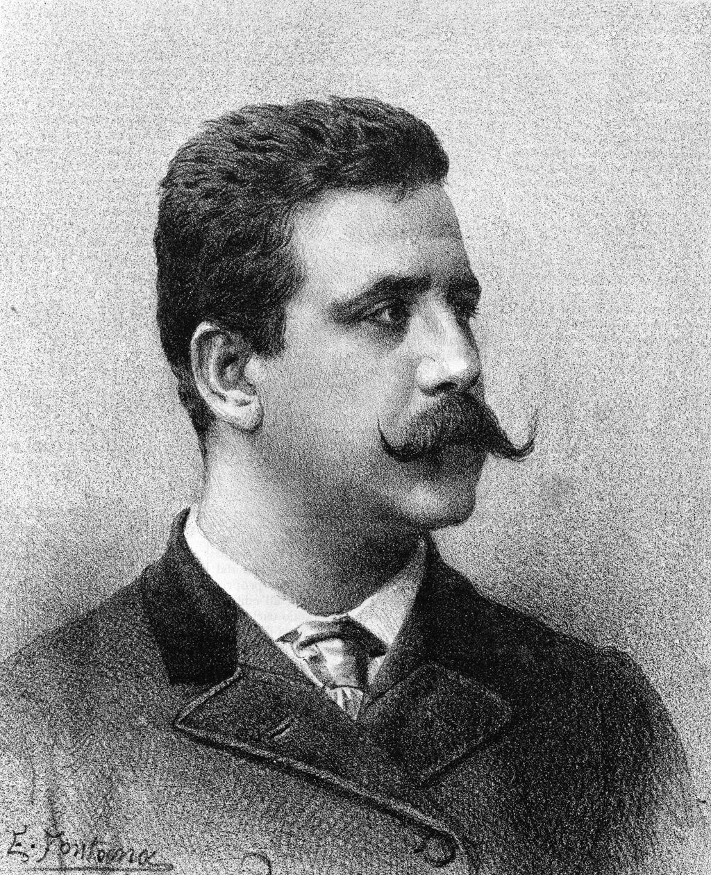 Ruggero Leoncavallo. olasz zeneszerző (1858-1919). alkotó: Unknown artist