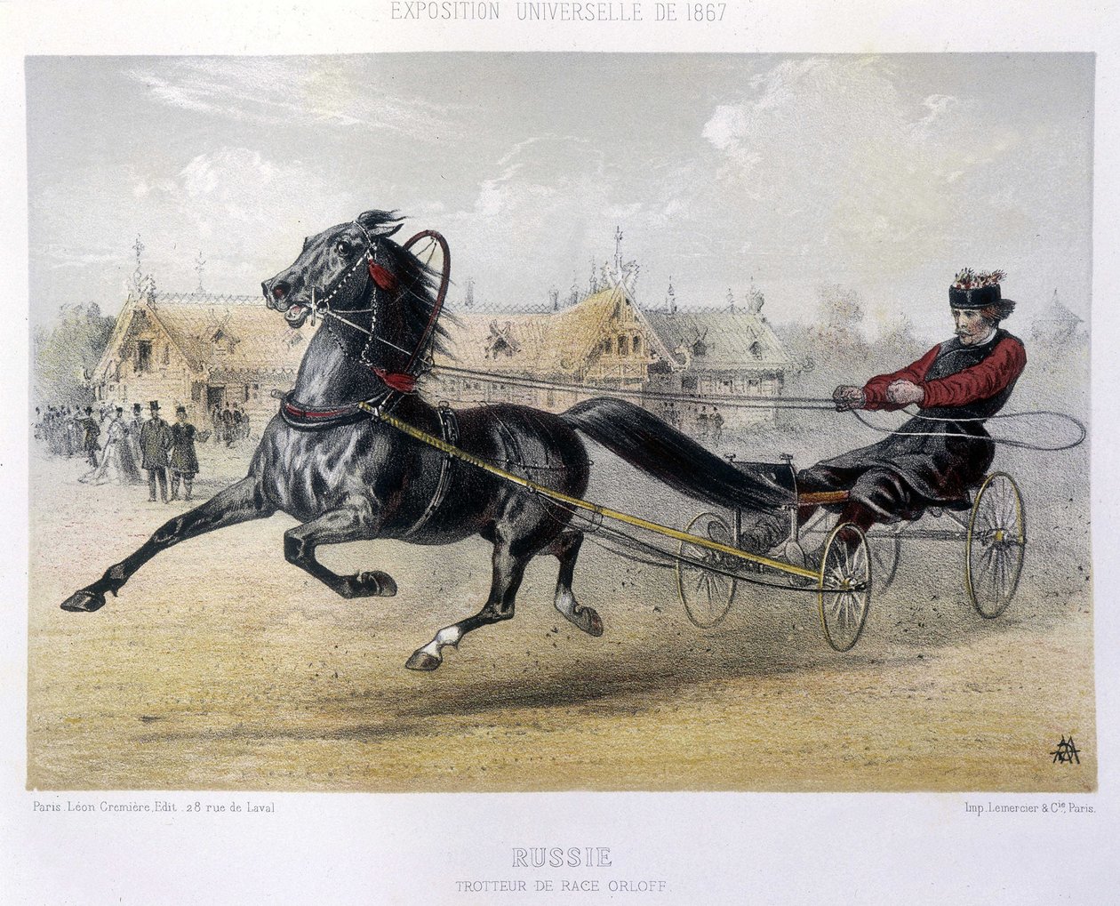 Oroszország: Orloff fajta ügető - a "" The Kentaur" című filmben 1867 alkotó: Unknown artist