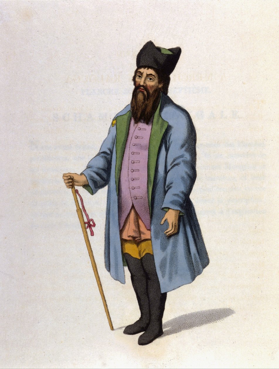 Kaluga orosz kereskedője. Metszet 1802. alkotó: Unknown artist