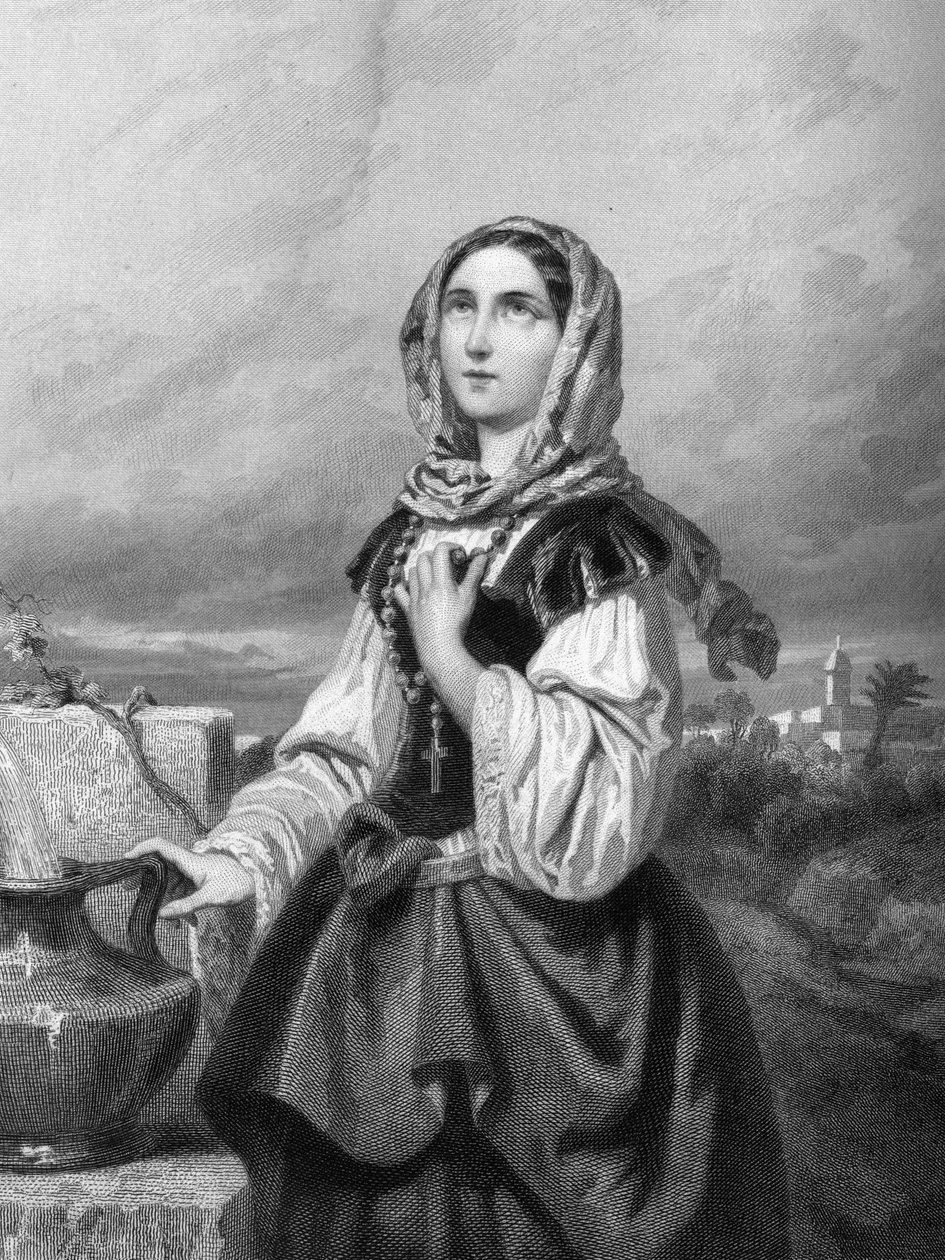 LIMA SZENT RÓZSA Szűz (1586-1617) a „The Holy Women” című filmben.1852 alkotó: Unknown artist