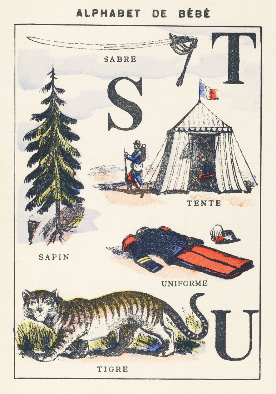 S T U: szablya, fenyő, sátor, tigris, egyenruha alkotó: Unknown artist