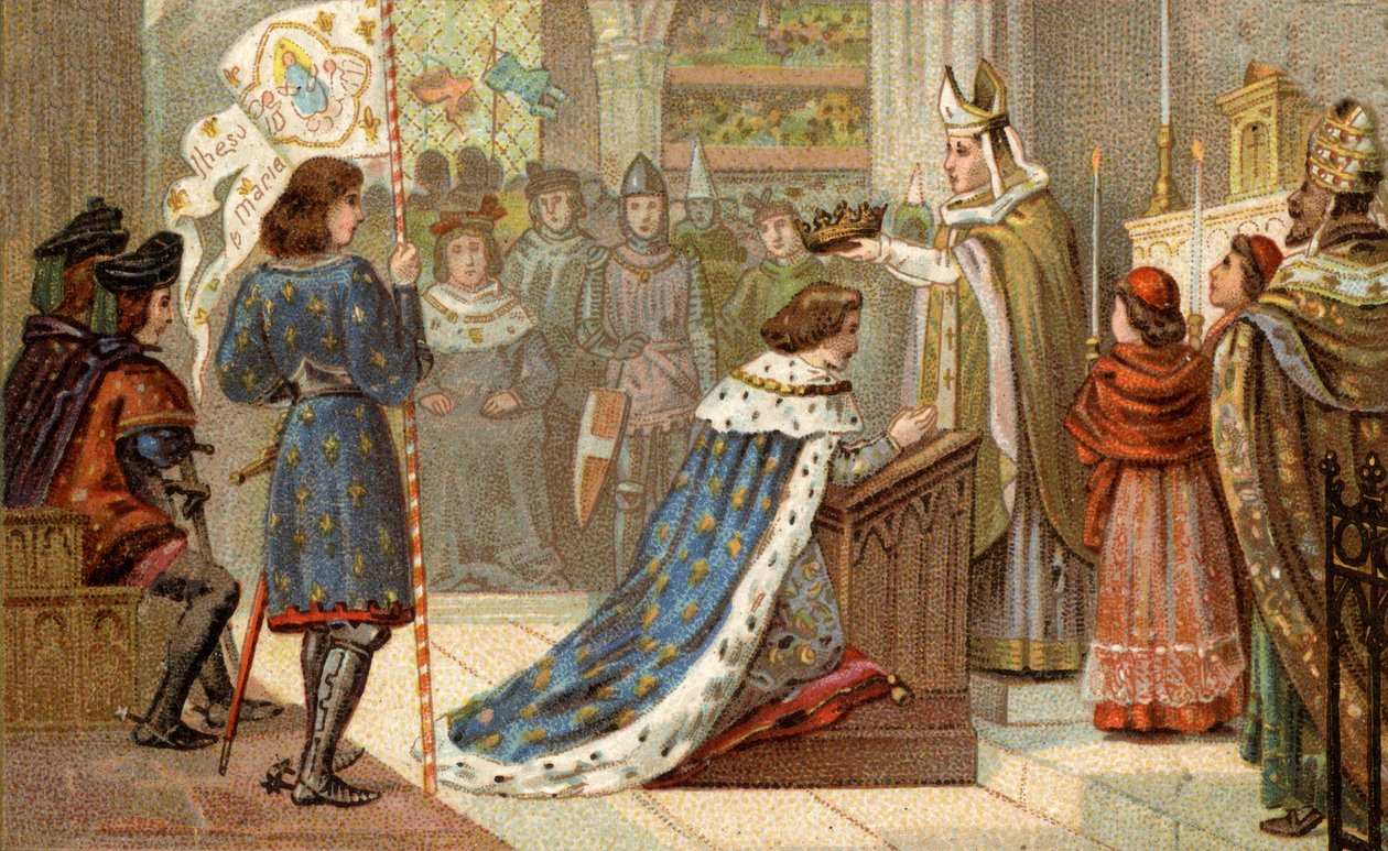 VII. Károly (1403-1461) szentsége a reimsi székesegyházban (július 17. alkotó: Unknown artist