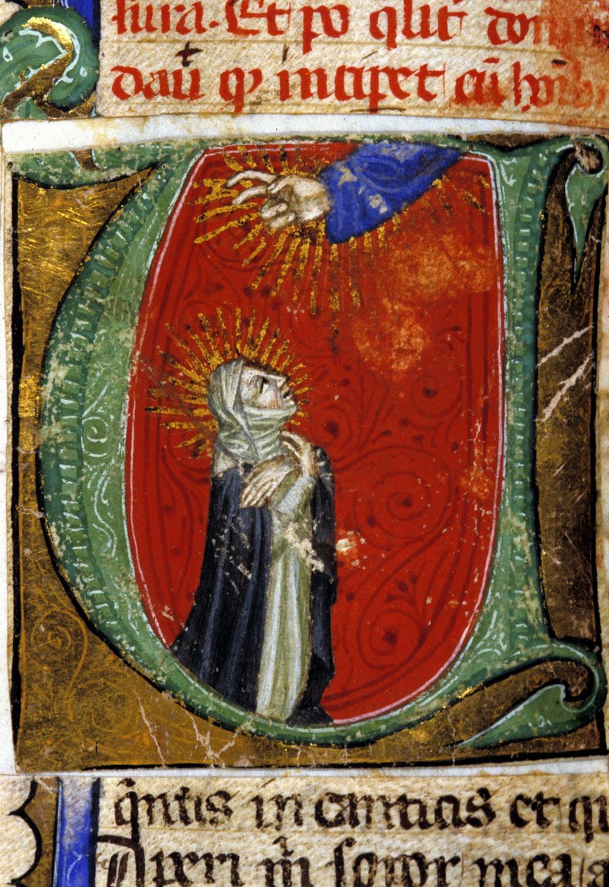 Sienai Szent Katalin (1347 - 1380) 15. századi miniatűr. Braidensei Nemzeti Könyvtár. Milánó alkotó: Unknown artist