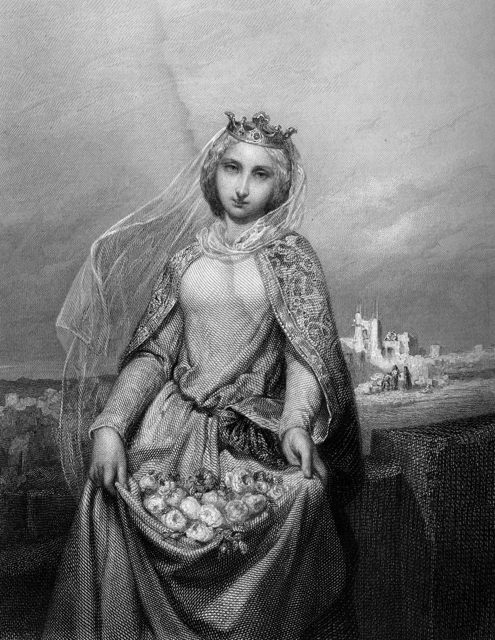 Magyar Szent Erzsébet. (1207-1231). a „” A szent asszonyok”-ban”.1852 alkotó: Unknown artist
