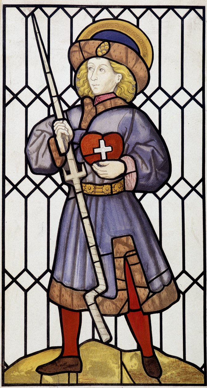 Szent Erasmus egy ólomüveg után Saint Quentinben alkotó: Unknown artist