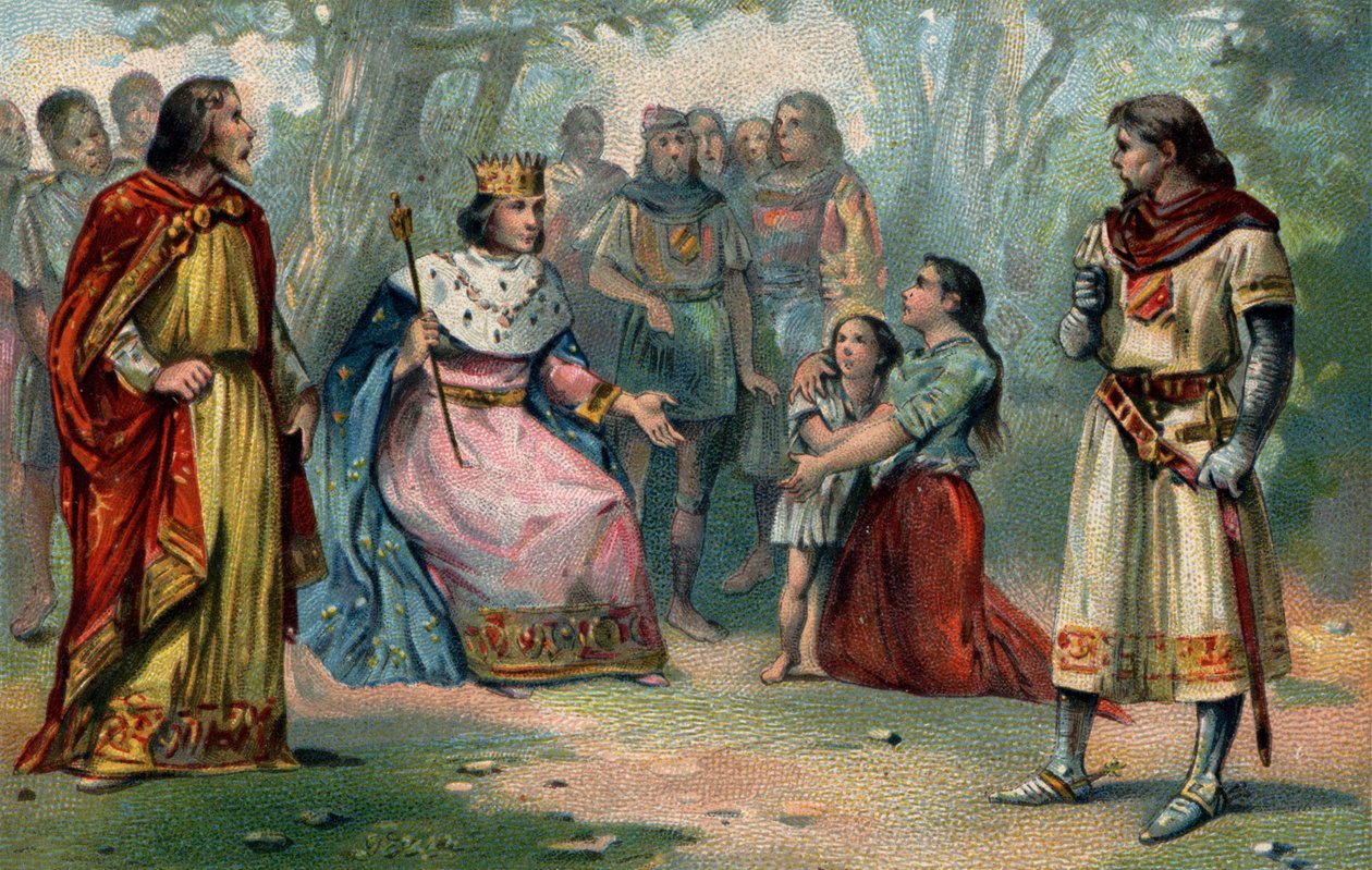 Szent Lajos (1214-1270), Franciaország királya, a Vincennes-i tölgy alatt igazságot szolgáltat. alkotó: Unknown artist
