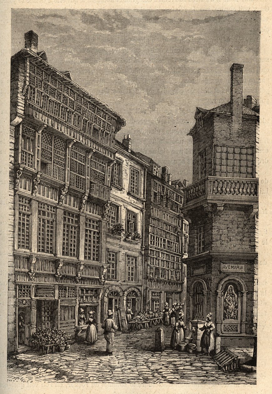 Saint Malo (Saint-Malo) Duguay Trouin (Rene Dugay-Trouin) háza - "" PATRIE" vésés" - PECTUREQUIREQUE FRANCIAORSZÁG LEÍRÁSA 6 KÖTETÉSBEN LUCIEN HUARD - 19. század vége alkotó: Unknown artist
