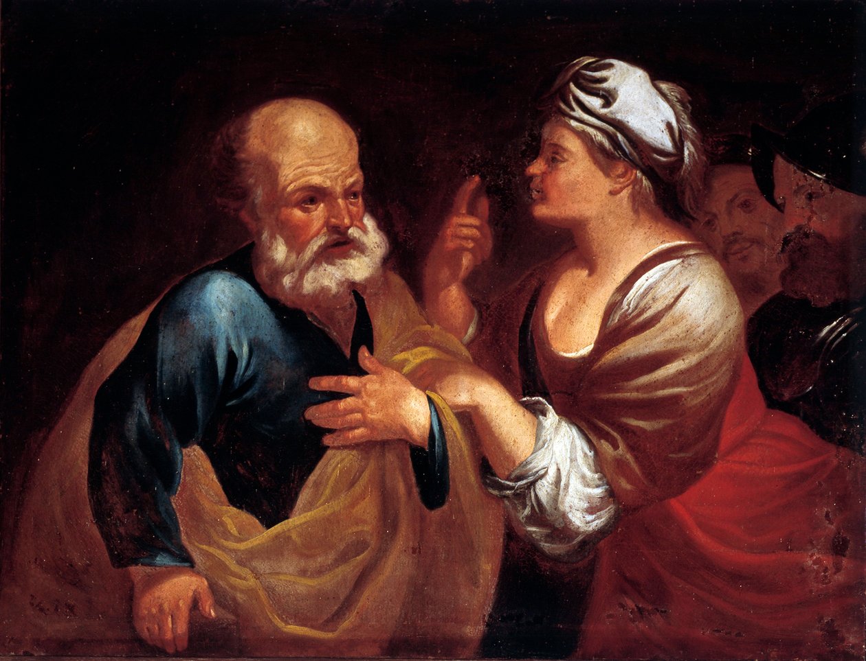 Szent Péter tagadása (olaj, vászon alkotó: Unknown artist