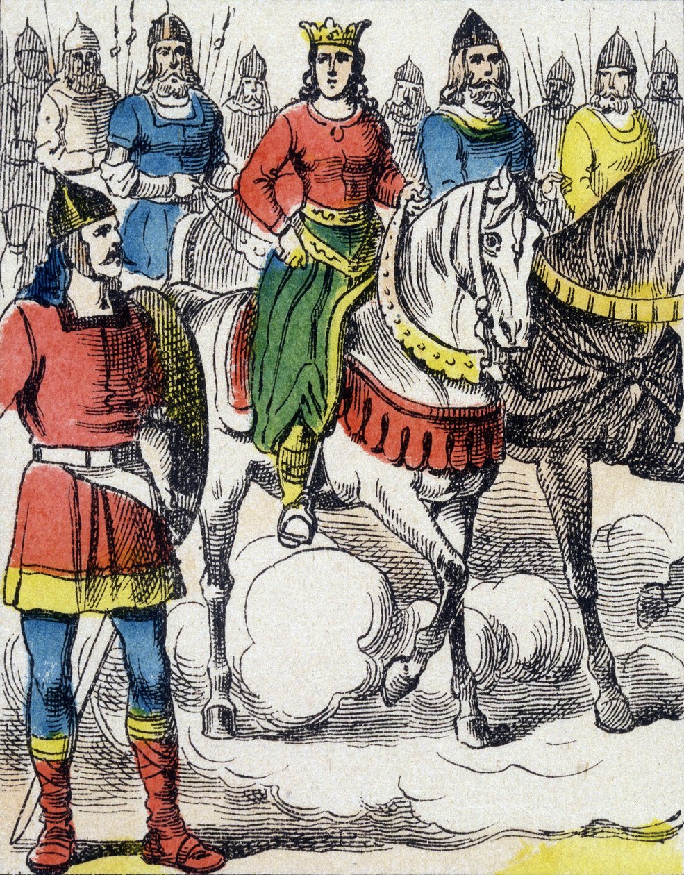 Sainte Clotilde (475-545) nagybátyja, Gondebaud, Bourgondes királya (480-516) gyámsága elől menekült, aki családja gyilkosa volt. alkotó: Unknown artist