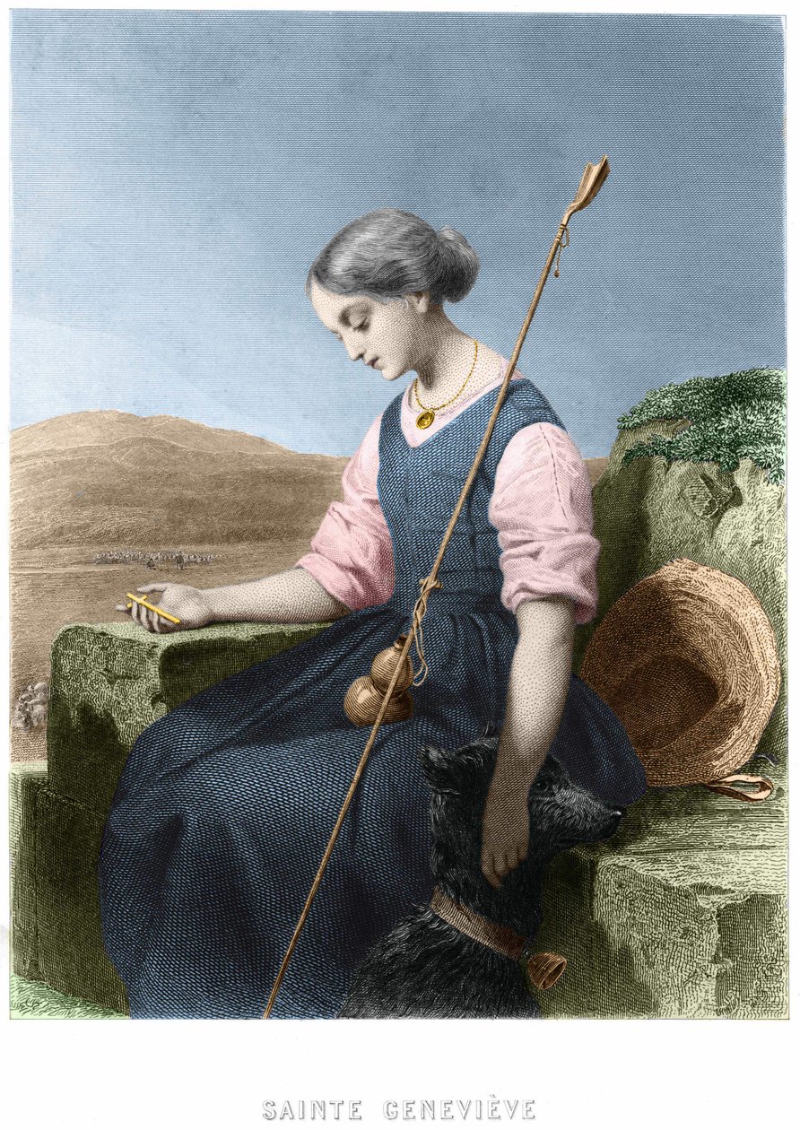 Szent Genevieve, Párizs védőszentje. alkotó: Unknown artist