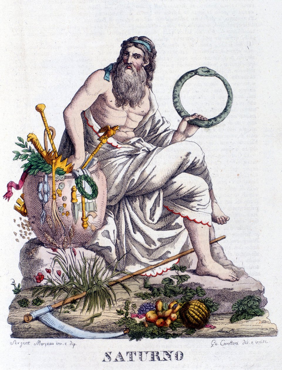 Szaturnusz. Latinul Saturnus (a görög Cronos istennek felel meg). alkotó: Unknown artist