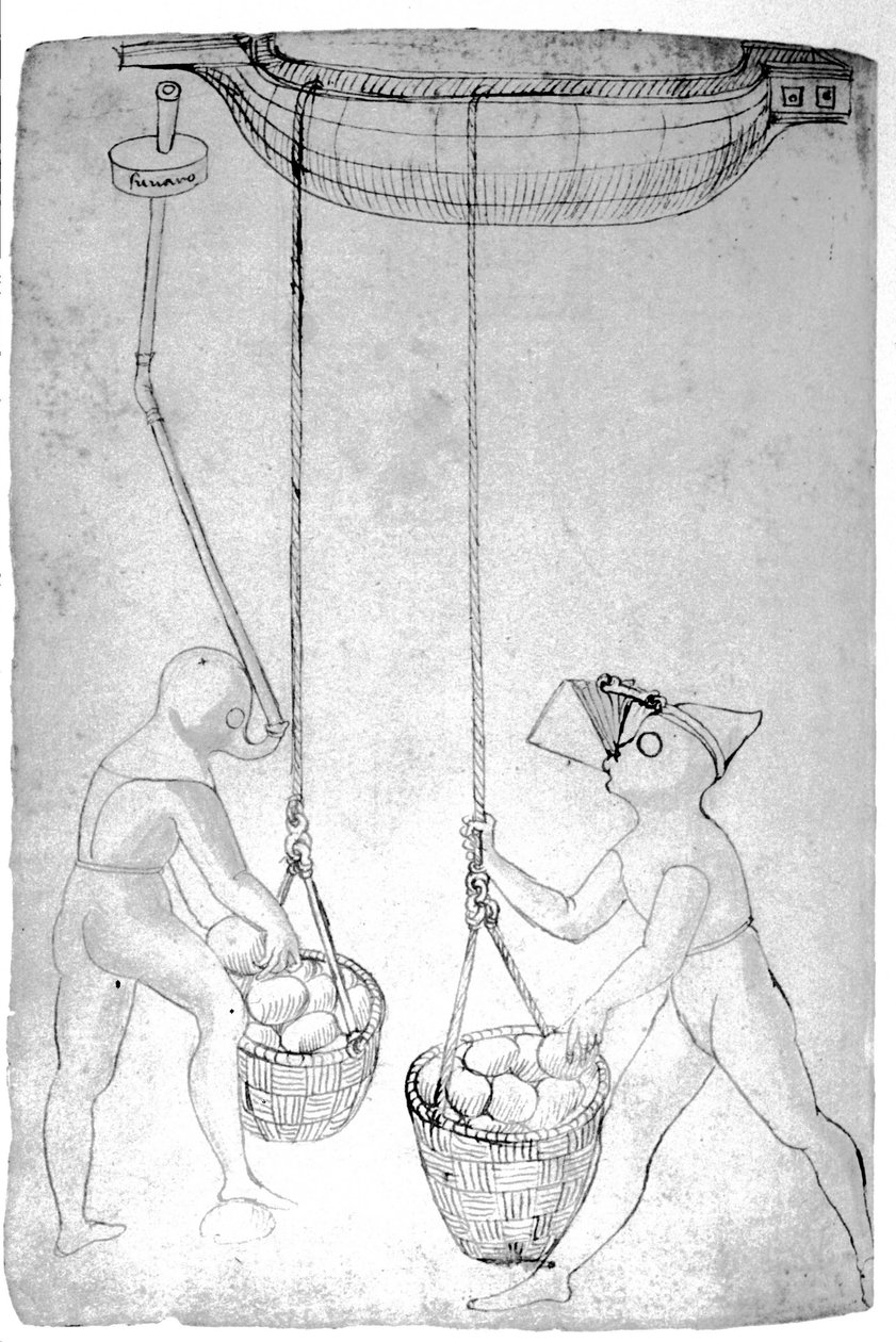 A 15. századi scaphandlerek. alkotó: Unknown artist
