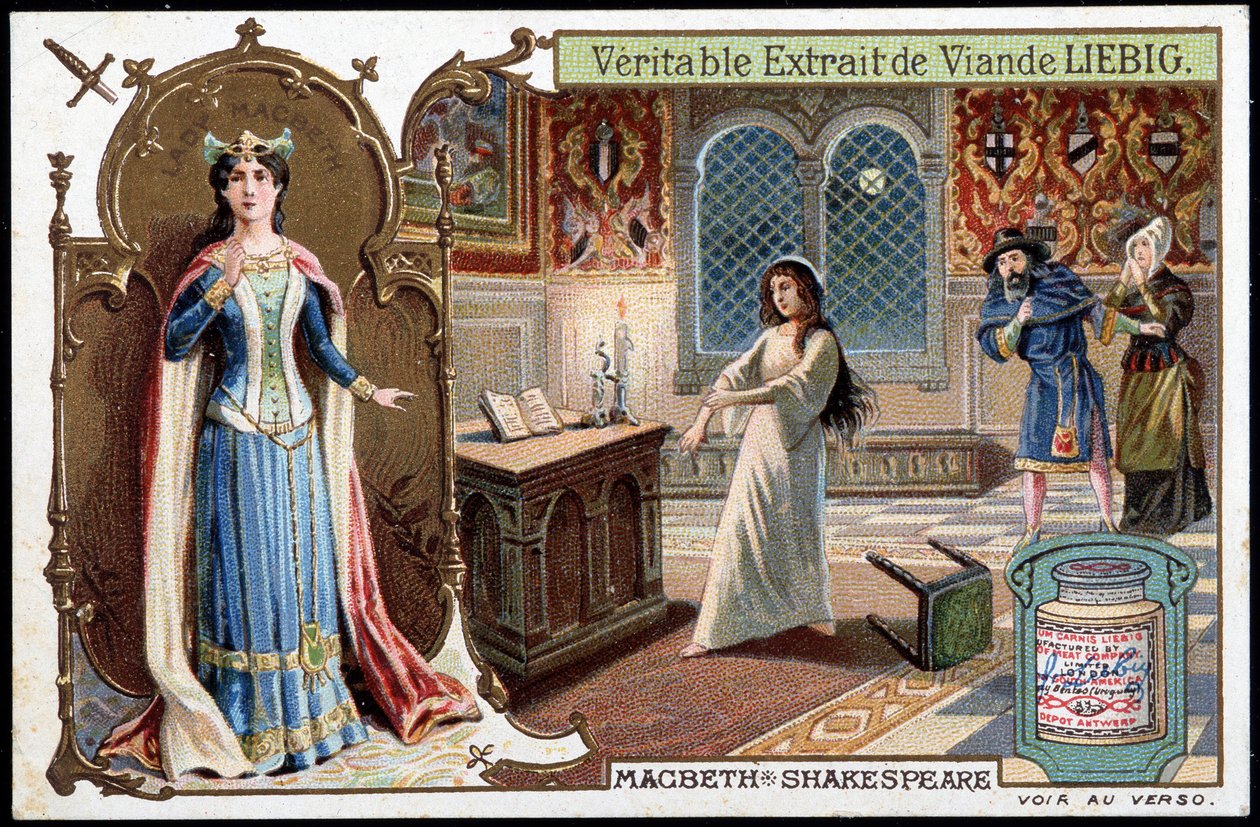 Shakespeare „” Macbeth” jelenete – chromo., 19. század vége alkotó: Unknown artist