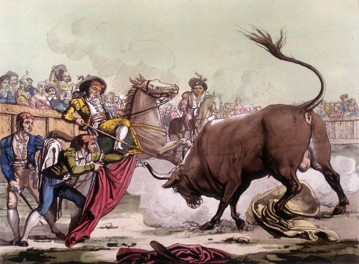 Bikaviadalok jelenete Spanyolországban, 1820 körül. alkotó: Unknown artist