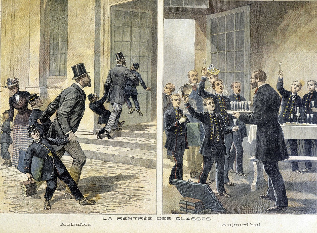 Iskola: vissza az iskolába tegnap és ma – a Petity Journalban alkotó: Unknown artist