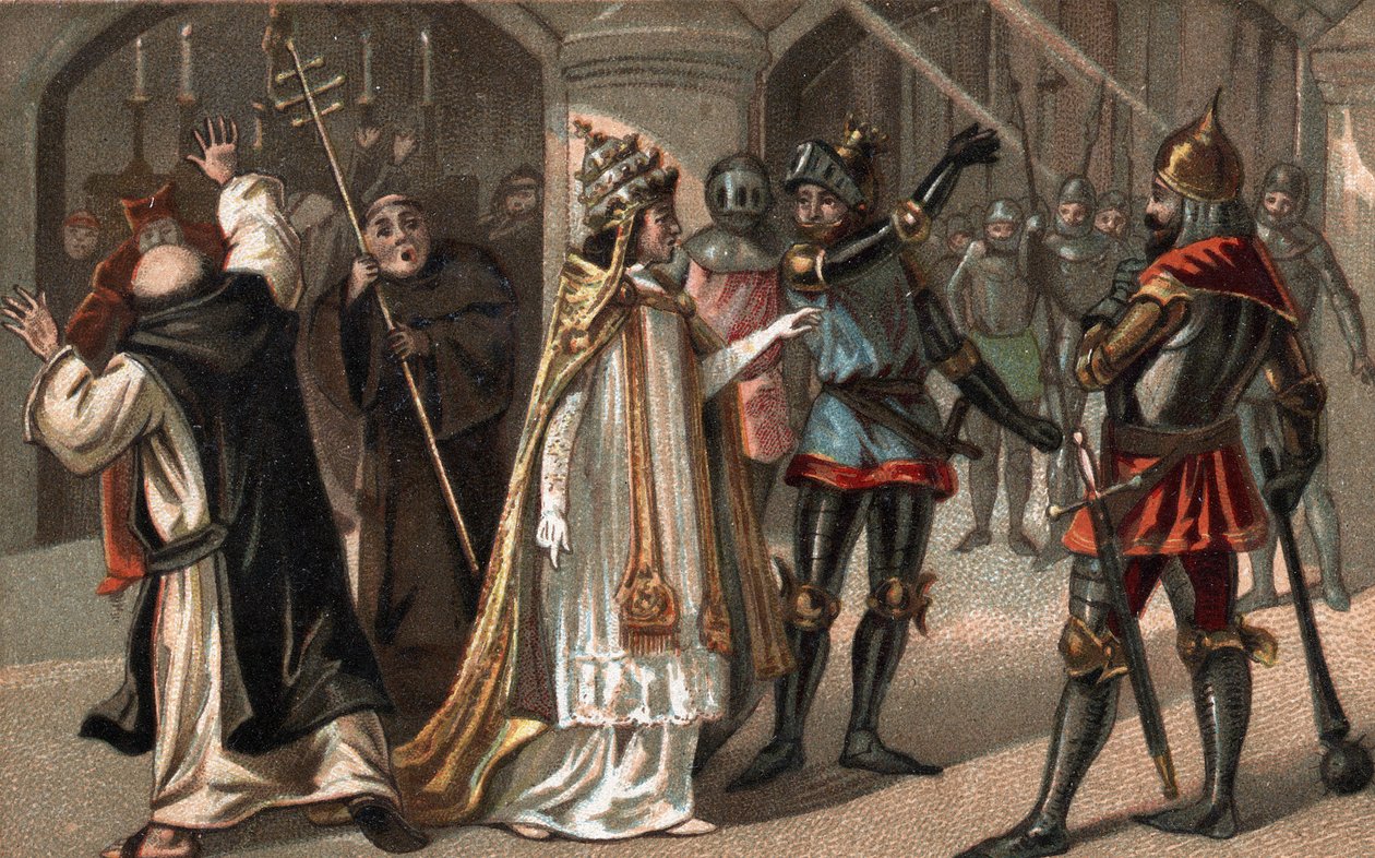 Sciarra Colonna arcon csapta VIII. Bonifác pápát alkotó: Unknown artist