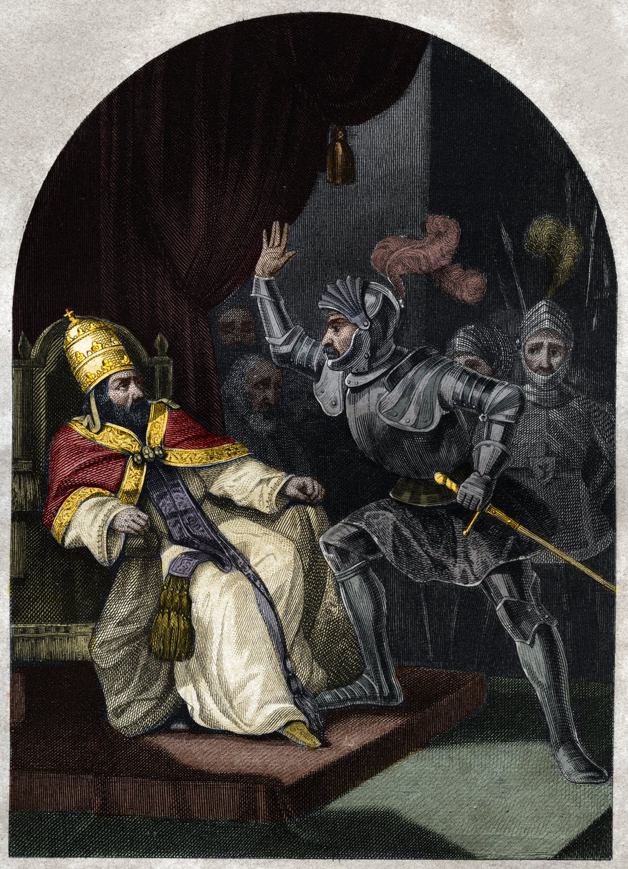 Sciarra Colonna arcon csapta VIII. Bonifác pápát alkotó: Unknown artist