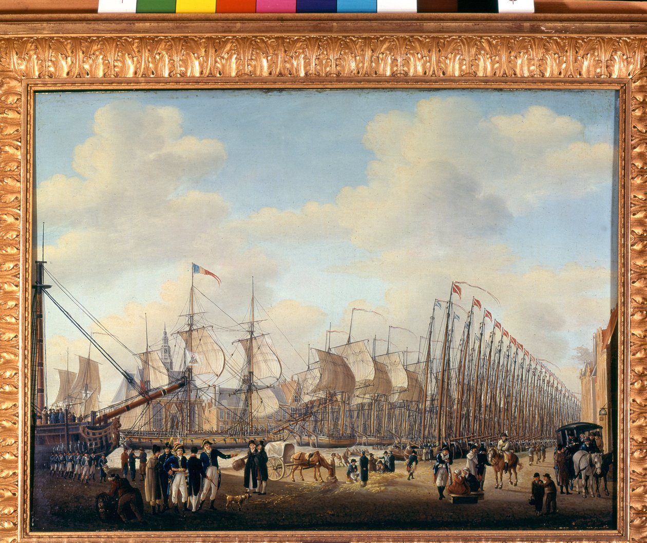 Titkos flotta I. Napóleontól Flushingig (holland kikötő) az angliai invázió kísérletére. SD. 19. század eleje. Amszterdam, Tengerészeti Múzeum alkotó: Unknown artist