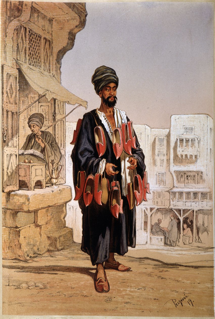 Papucs és vízipipa eladó Egyiptomban alkotó: Unknown artist