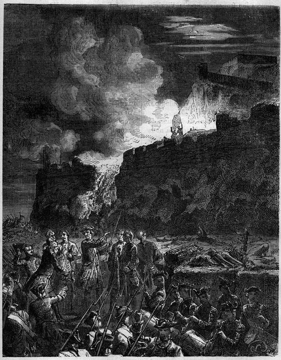 Hétéves háború – Port Mahon megtámadása és elfoglalása Menorca szigetén, június 29. alkotó: Unknown artist