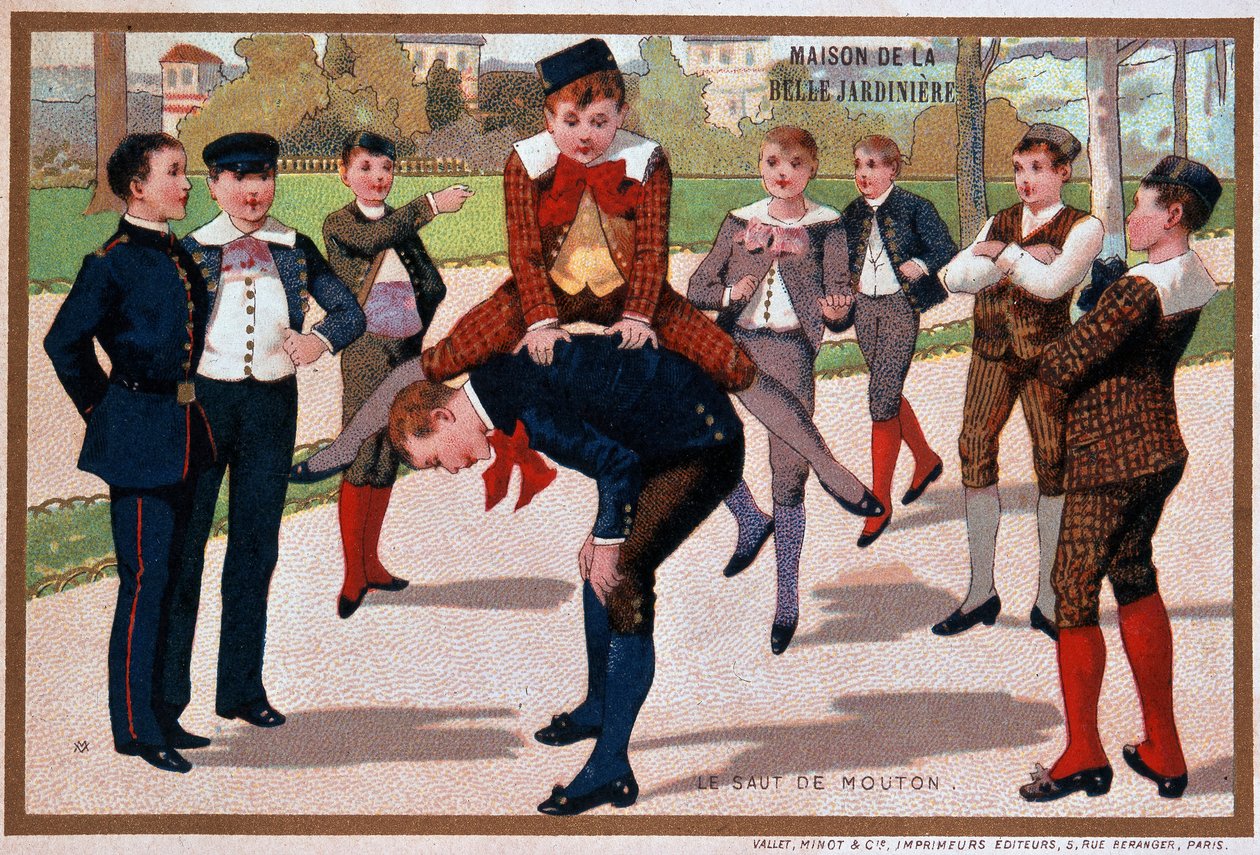 Birkaugrós játék, bolti hirdetés „A szép kertész”, 1895. v alkotó: Unknown artist